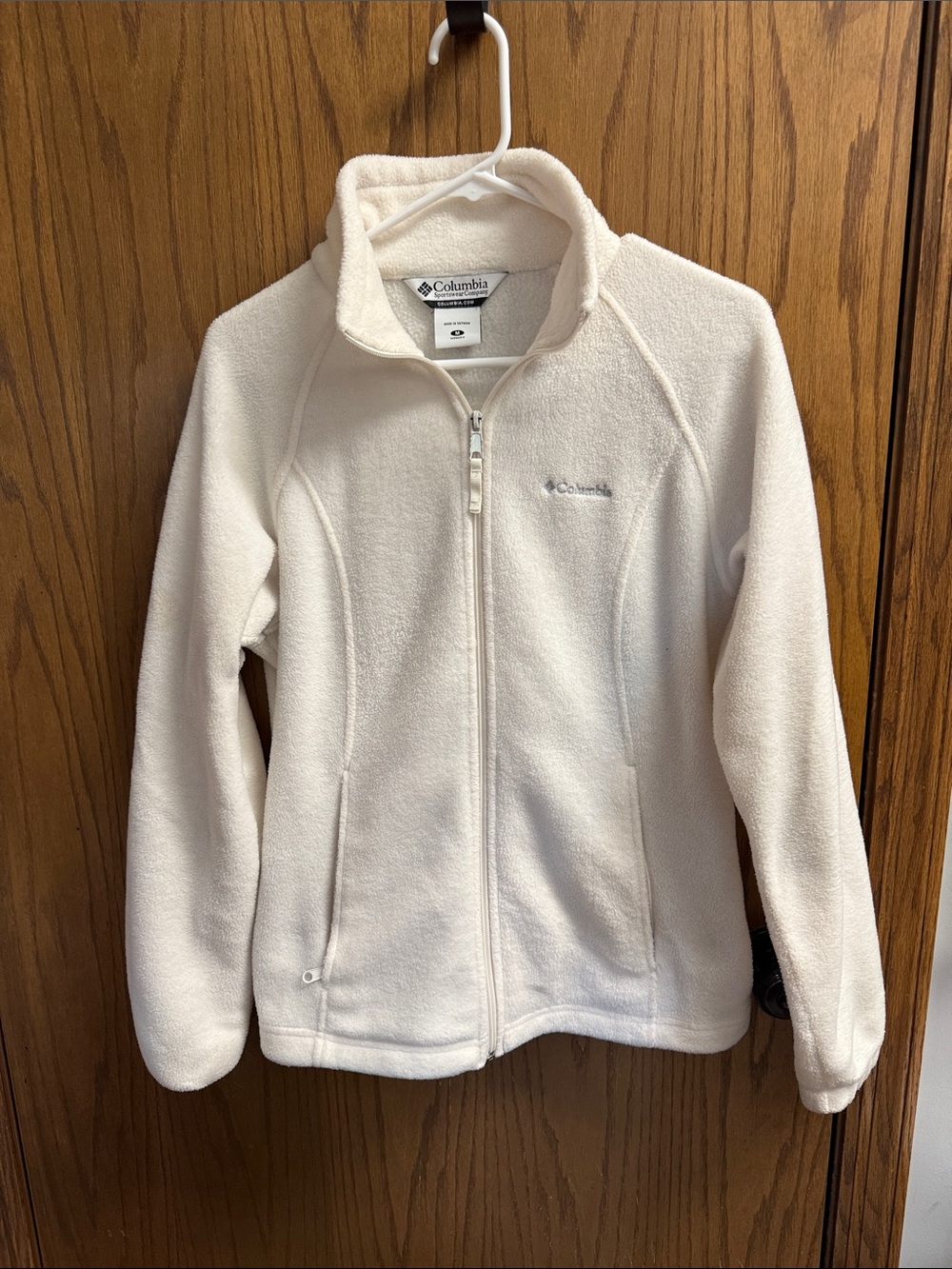 Columbia Cream Full-Zip Fleece Jacket